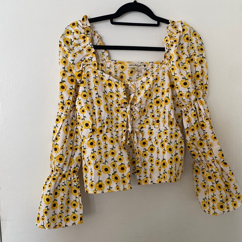 Sunflower Cochet Sunflower Open Blouse